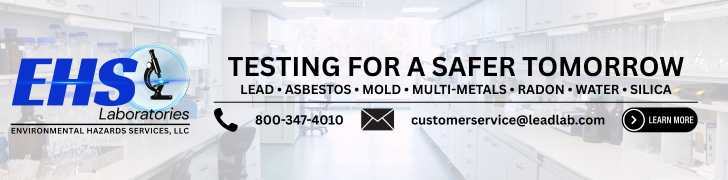 EHS Laboratories – Testing for a Safer Tomorrow. Environmental laboratory services specializing in lead, asbestos, mold, multi-metals, radon, drinking water, and silica. Contact EHS Laboratories at 800-347-4010 or customerservice@leadlab.com.